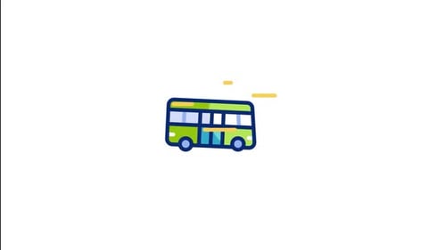 Animiertes Bus-Symbol