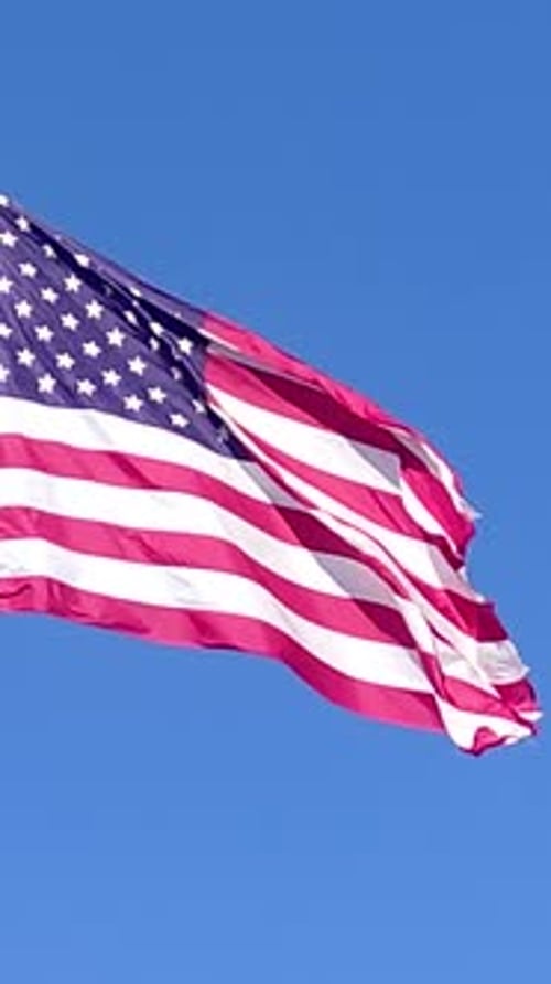 United States of America National Flag Vertical Video