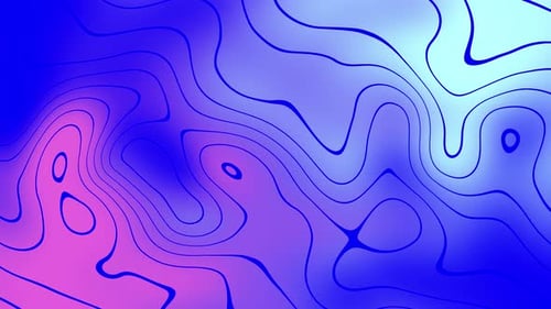 Animation liquide de ligne lumineuse colorée.VD 1236