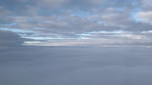 Majestic Aerial View of Puffy Clouds
