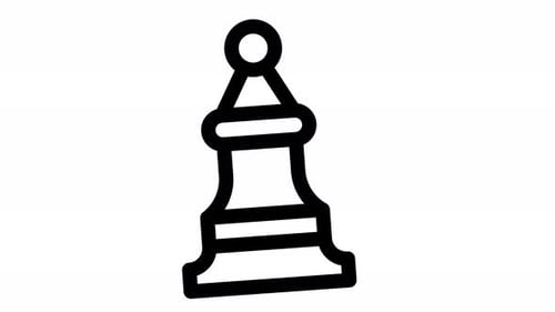 Animated Wiggling Chess Pawn Outline Icon
