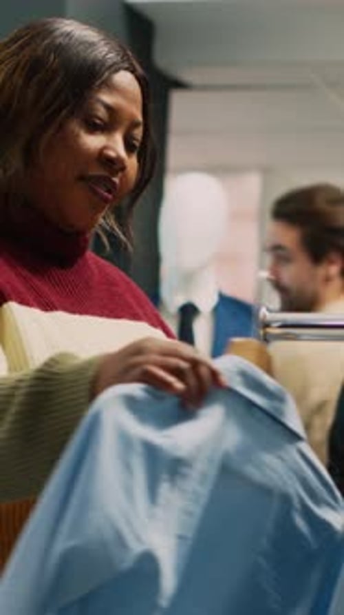 Women Shopping for Clothes in Boutique Store