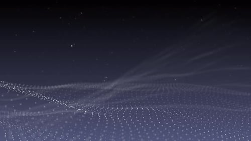 Abstract Digital Wave Particle Network Flowing Background Loop