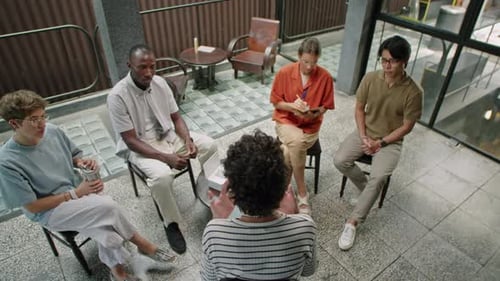 Therapy Session with Adults in Indoor Office