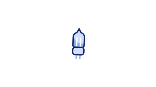 Icône animée en forme d'ampoule