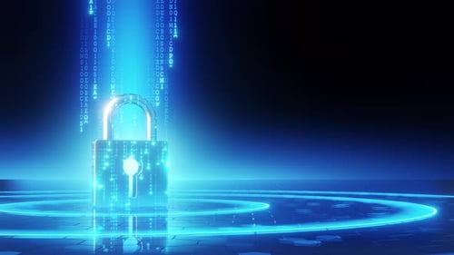 Cyber technology security, network protection background design