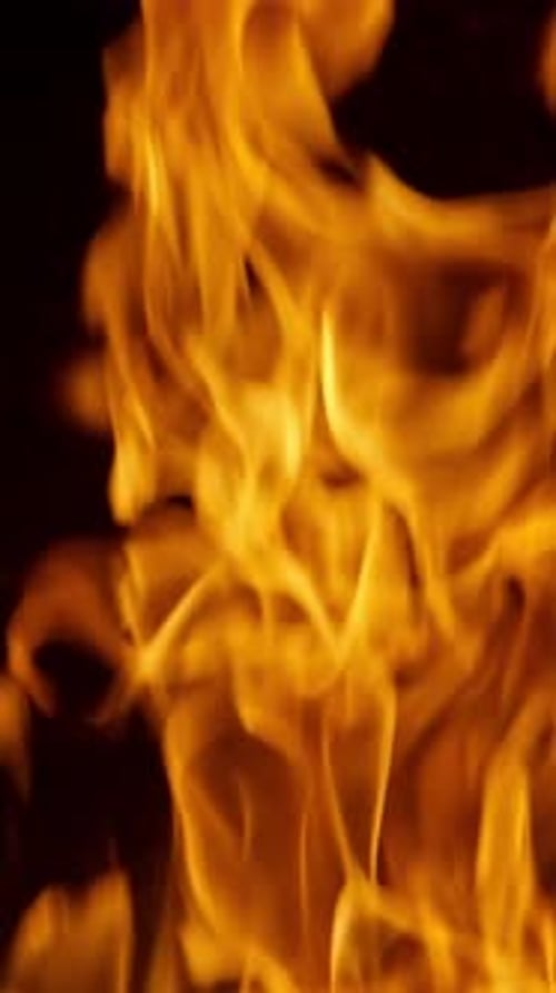 Flame in the Fireplace