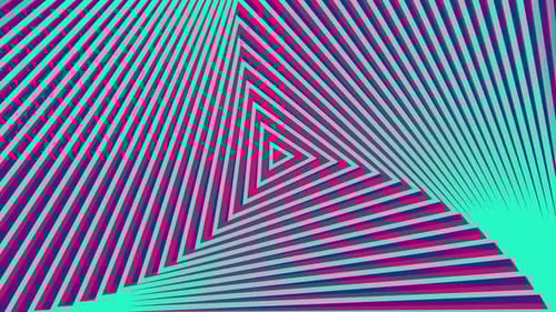 Pulsating Geometric Triangle Abstract Optical Illusion Loop