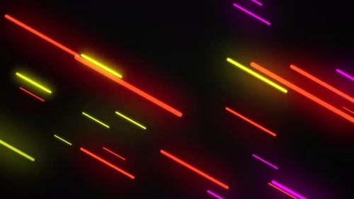 4k Glowing colorful rain background loop