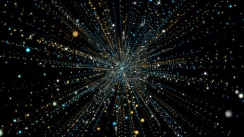 Abstract Shimmering Particle Burst Loop Background