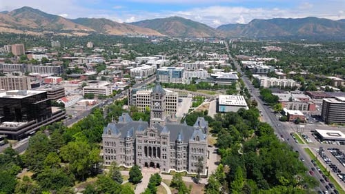 Stunning Aerial Views Showcasing the Salt Lake City Skyline in Utah USA and Beyond