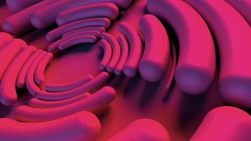 Fluid Organic Pink Shapes Abstract Motion Background