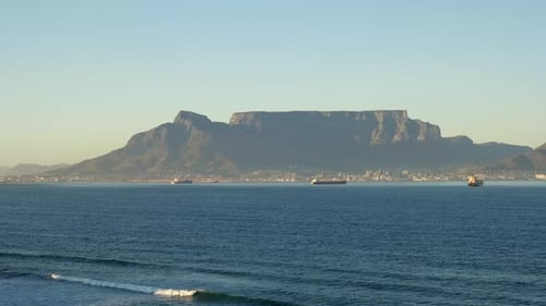 Table Mountain National Park With Lions Head Peak In Cape Town, South Africa. - wide