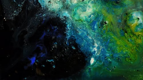 Abstract Mixing Fluids Creating Nebula Effect