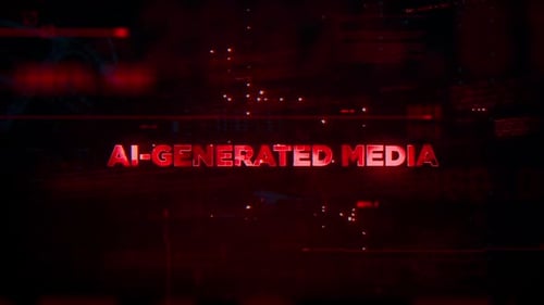 Red Glitch Digital Text Reveal Animation