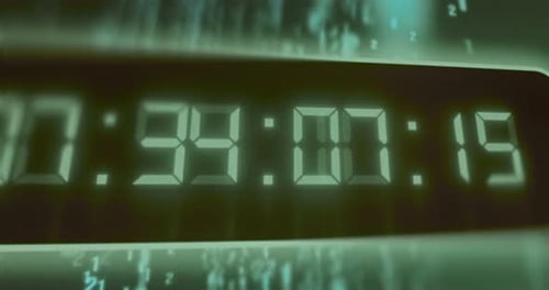 Fehlfunktion der Digitaluhr im Hacker-Stil