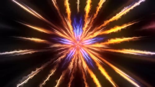 Dynamic Abstract Light Rays Speed Tunnel Background Loop