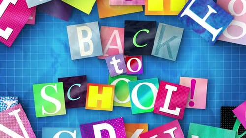 Paper Magazine Cutout Letters Back To School Caption