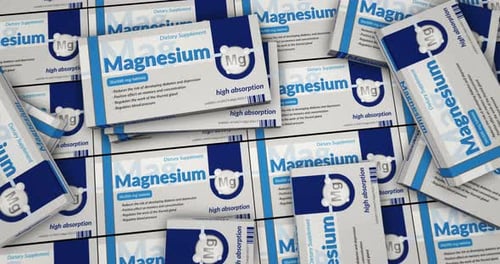 Magnesium tablets pack boxes