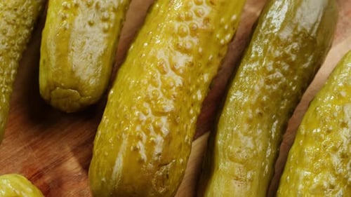 Salted Pickles in Jar Can Cucumbers Preservations Conservation Salted Hungarian Pickled Cucumbers in