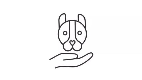 Friendly pet line animation