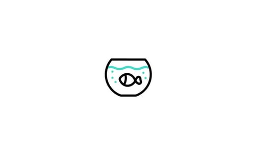 Animiertes Fischsymbol