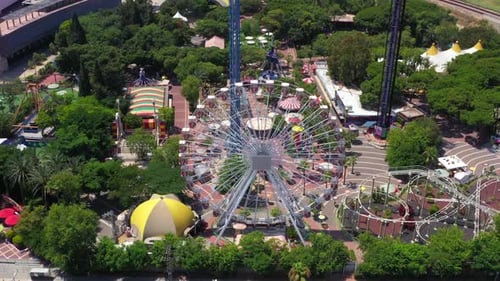 Tel Aviv amusement park closed with no people, during Corona virus.