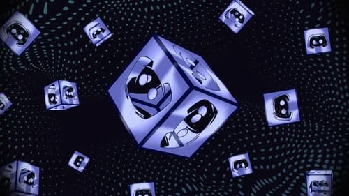 Animación 3D al estilo Discord Logo\_Box