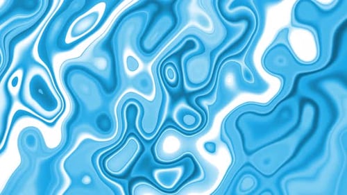 Abstract Blue and White Fluid Morphing Shapes Animation