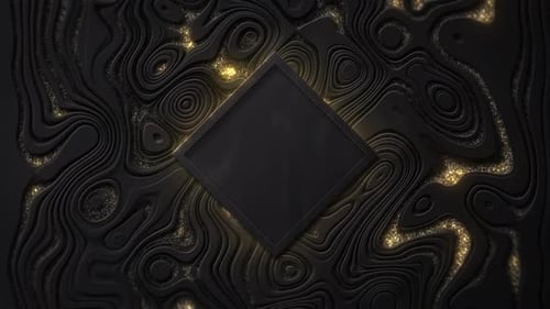 Luxury Liquid Gold Square Background