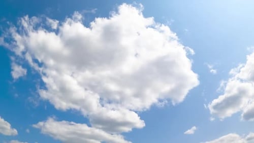 Blue Sky Filled with White Puffy Clouds
