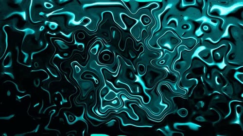 Glowing Cyan Abstract Liquid Pattern Animation