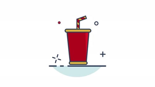 Animated Soda Cup Drink Icon