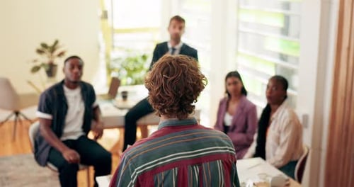 Education, people and professor in office for discussion on college exam schedule