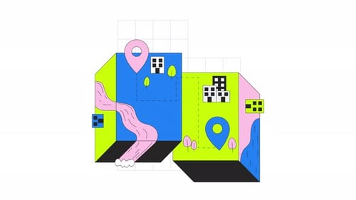 Navigation cartographique et animation de l'interface utilisateur d'intégration en 2D