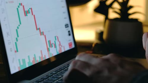 Trader Analyse the Chart of Bitcoin