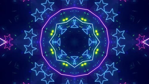 Seamless Kaleidoscopic Motion Background
