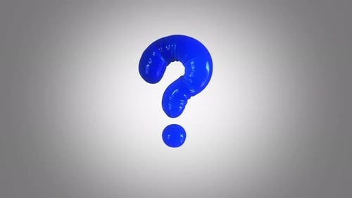 Fluid Blue Question Mark Morphing Animation
