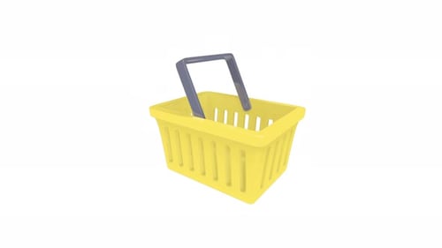 3D Cartoon Supermarket Bag Animation 4K