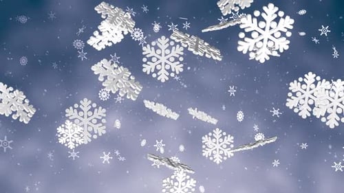 3D Particles Snowflakes V2