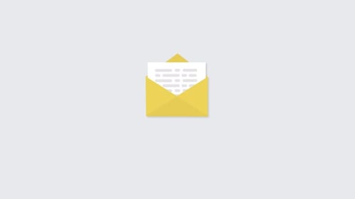Animated Flat Design Email Icon Transition