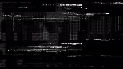 Corruption Collection: un efecto de error con un patrón de forro sobre un fondo negro