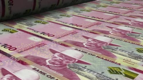 Namibian Dollar Banknotes Printing Process Animation
