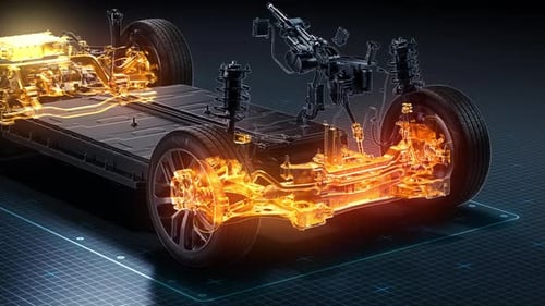 Modernes Fahrwerkdesign für Elektroautos