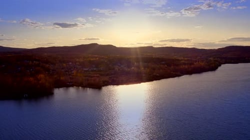 Peaceful Sunset In The Village