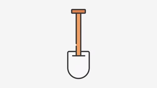 Flat Design Shovel Tool Icon