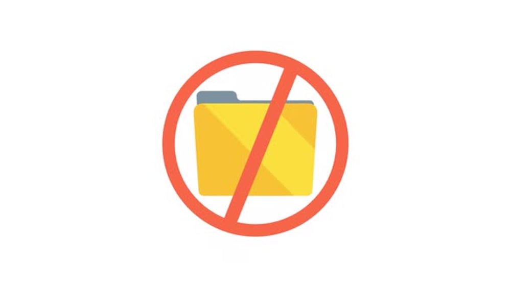 Flat Design Folder Restricted Icon Animation, Elements Motion Graphics ...