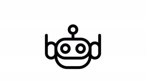 robot line icon animation