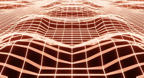Red Cyber Wavey Abstract VJ Loop Background Animation in 1080HD