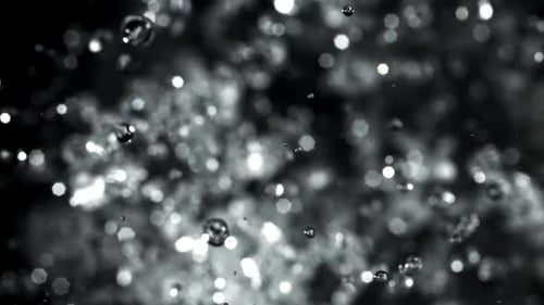 Bubbles Suspended in Air with Defocused Background